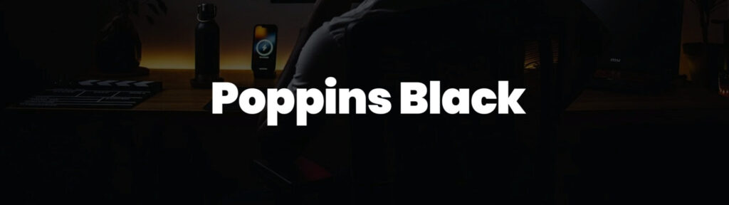 Poppins black font image