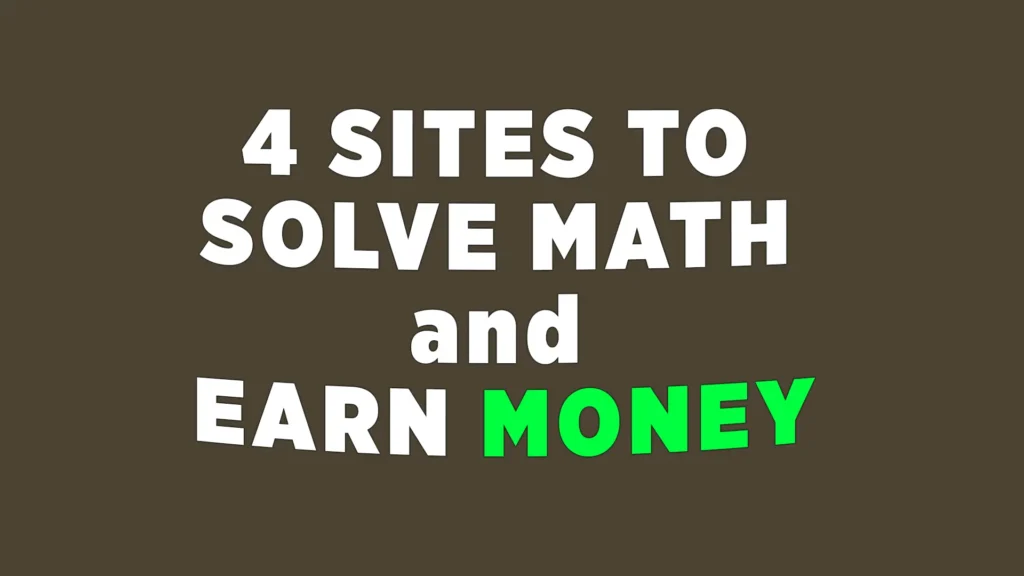 Websites to Solve Math and Earn Money